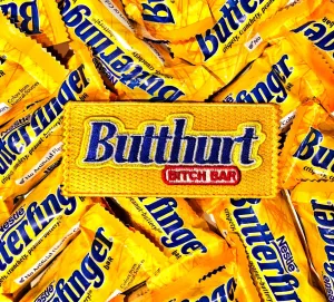 Butthurt Bitch Bar Candy Bar Morale Patch