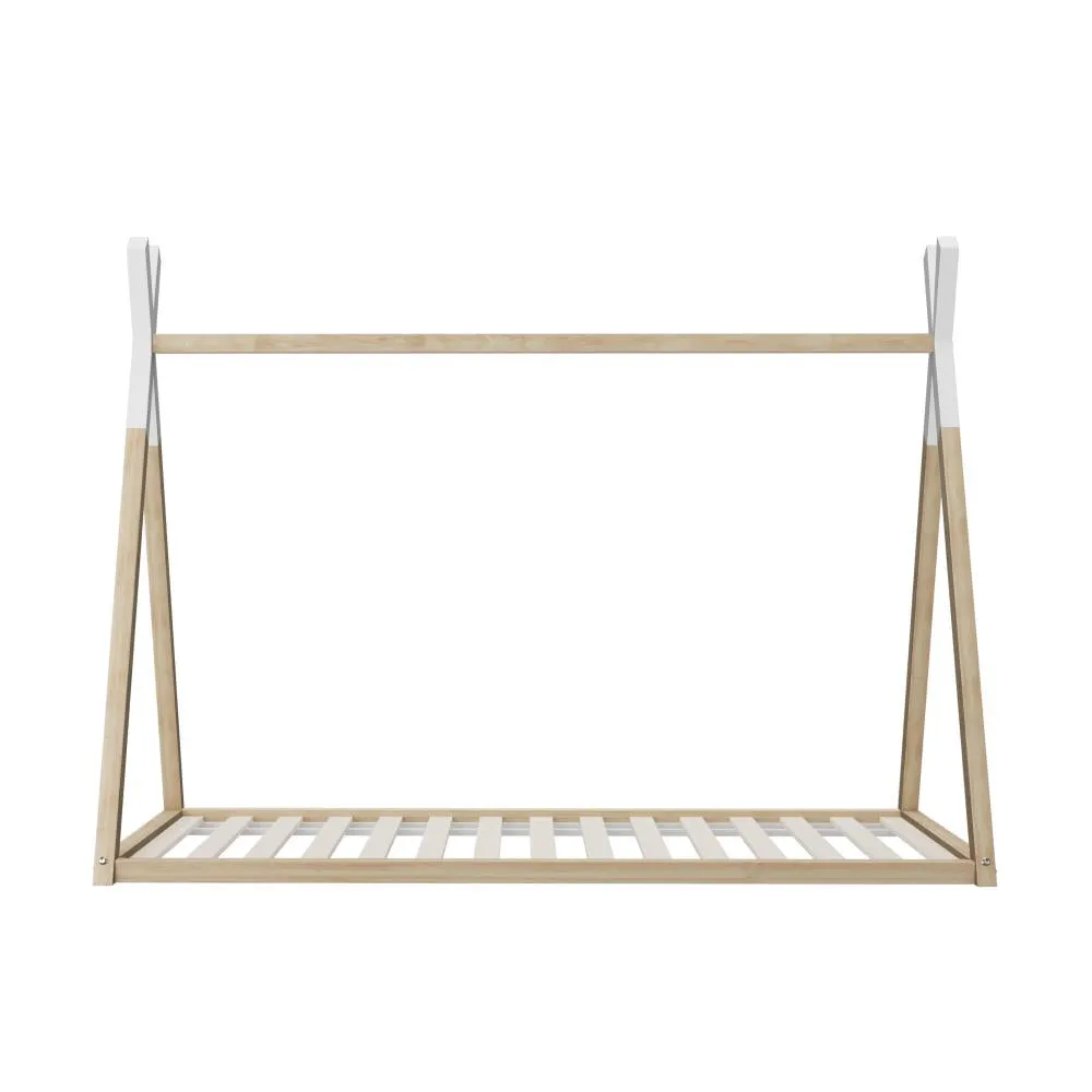Cabos Wooden Bed Frame Single Timber Teepee House Mattress Base Platform