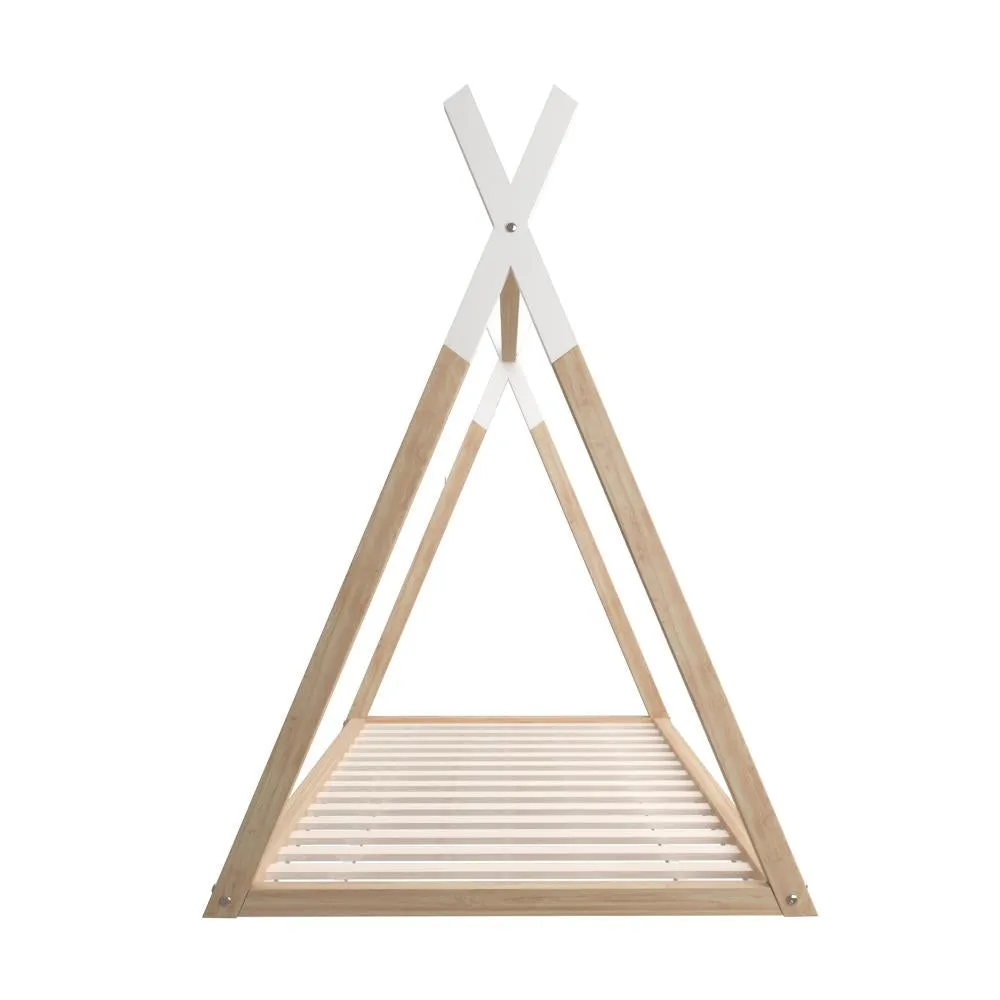 Cabos Wooden Bed Frame Single Timber Teepee House Mattress Base Platform