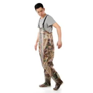Camo Fishing Waders Pvc Breathable Chest Waders Fishing Pants Waterproof Boots
