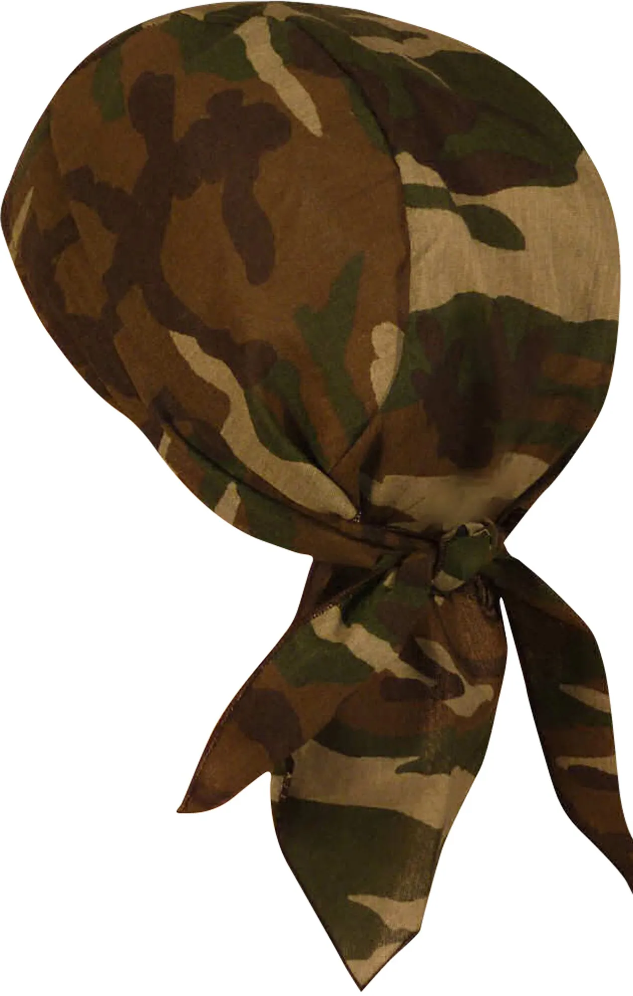 Camouflage Do Rag | MADE IN AMERICA | Green Camo Bandana | Motorcycle Head Wrap | Cotton with Sweatband