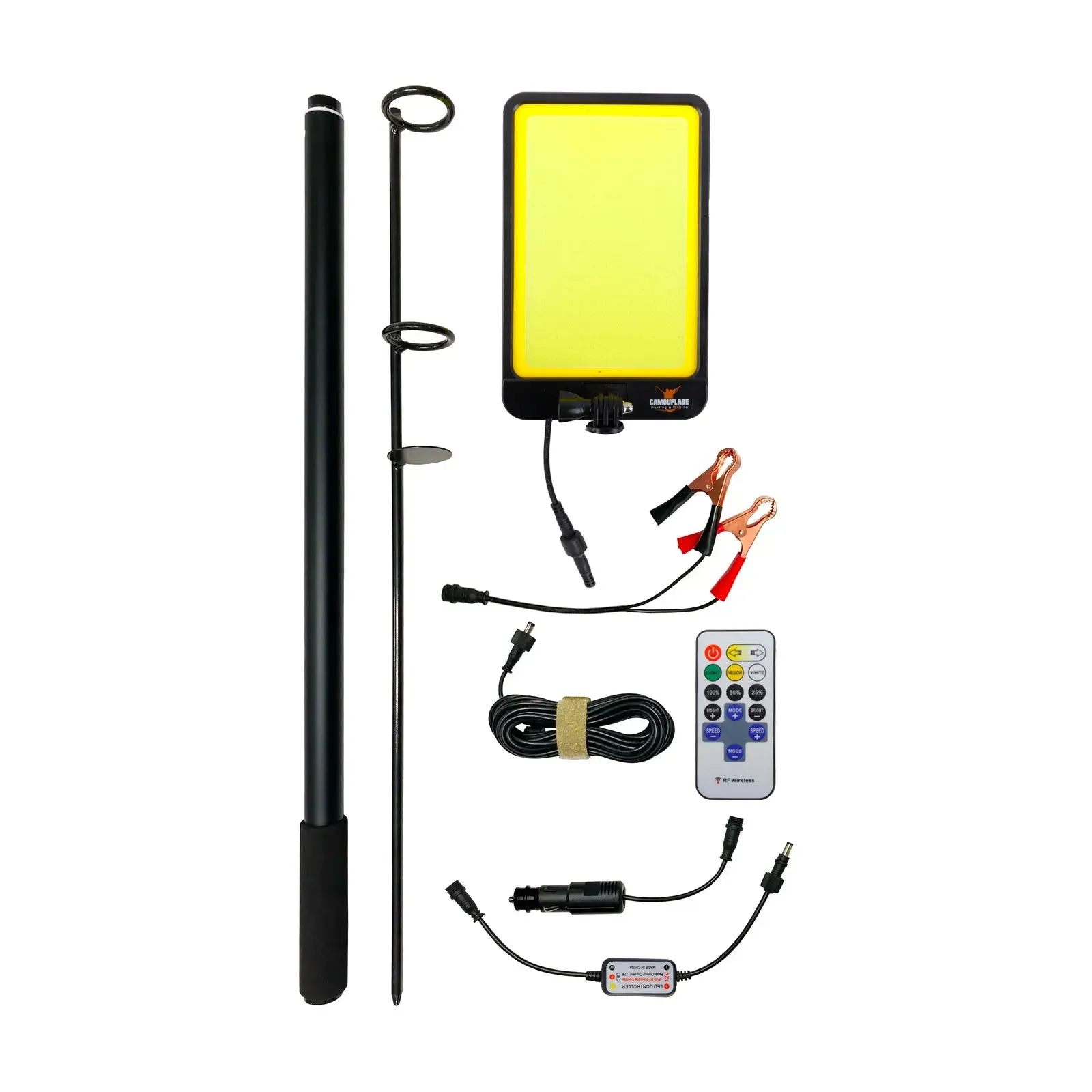 Camouflage Led Light Telescoping Rod White Yellow