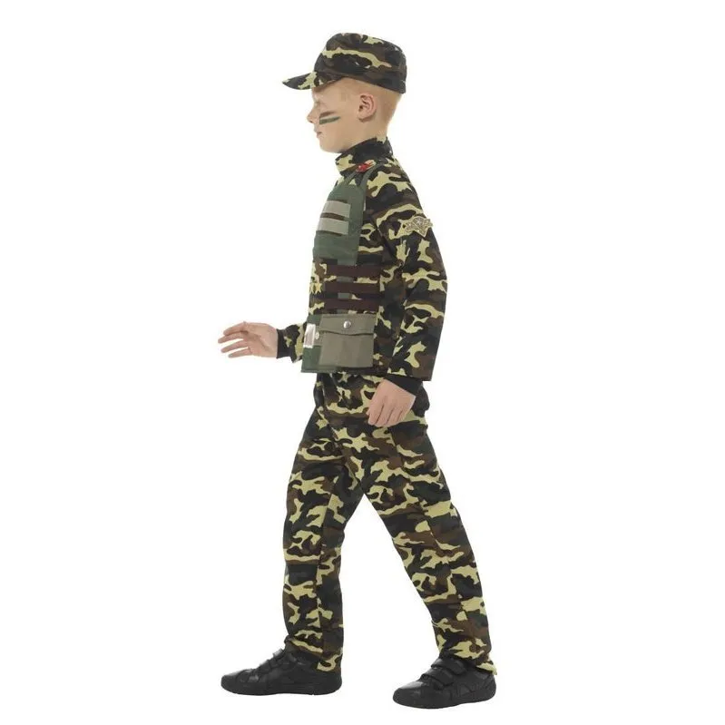 Camouflage Military Boy Costume