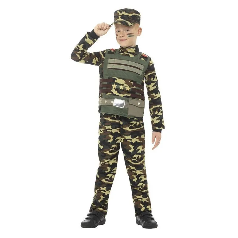Camouflage Military Boy Costume