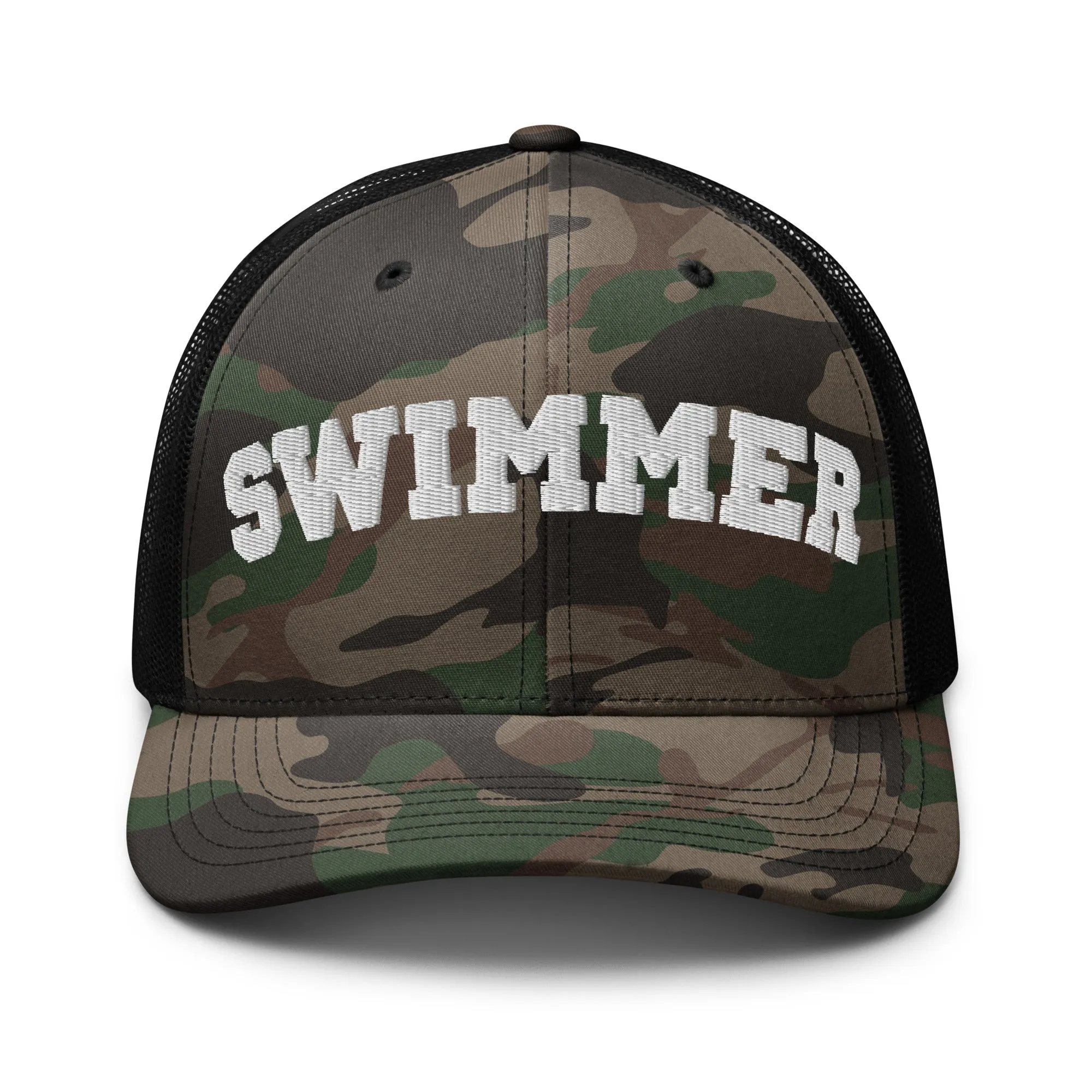 Camouflage Swimmer Retro Trucker Hat