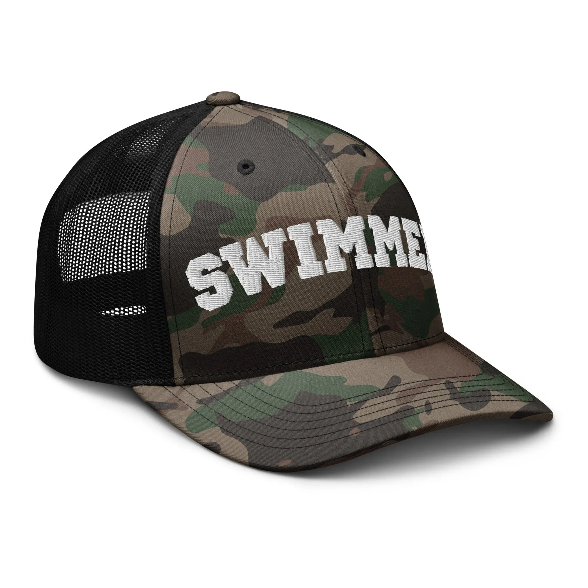 Camouflage Swimmer Retro Trucker Hat