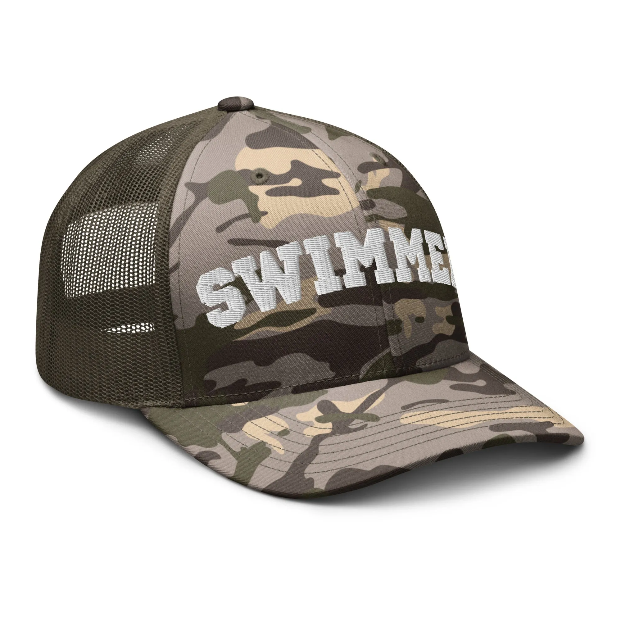Camouflage Swimmer Retro Trucker Hat