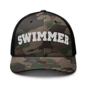 Camouflage Swimmer Retro Trucker Hat