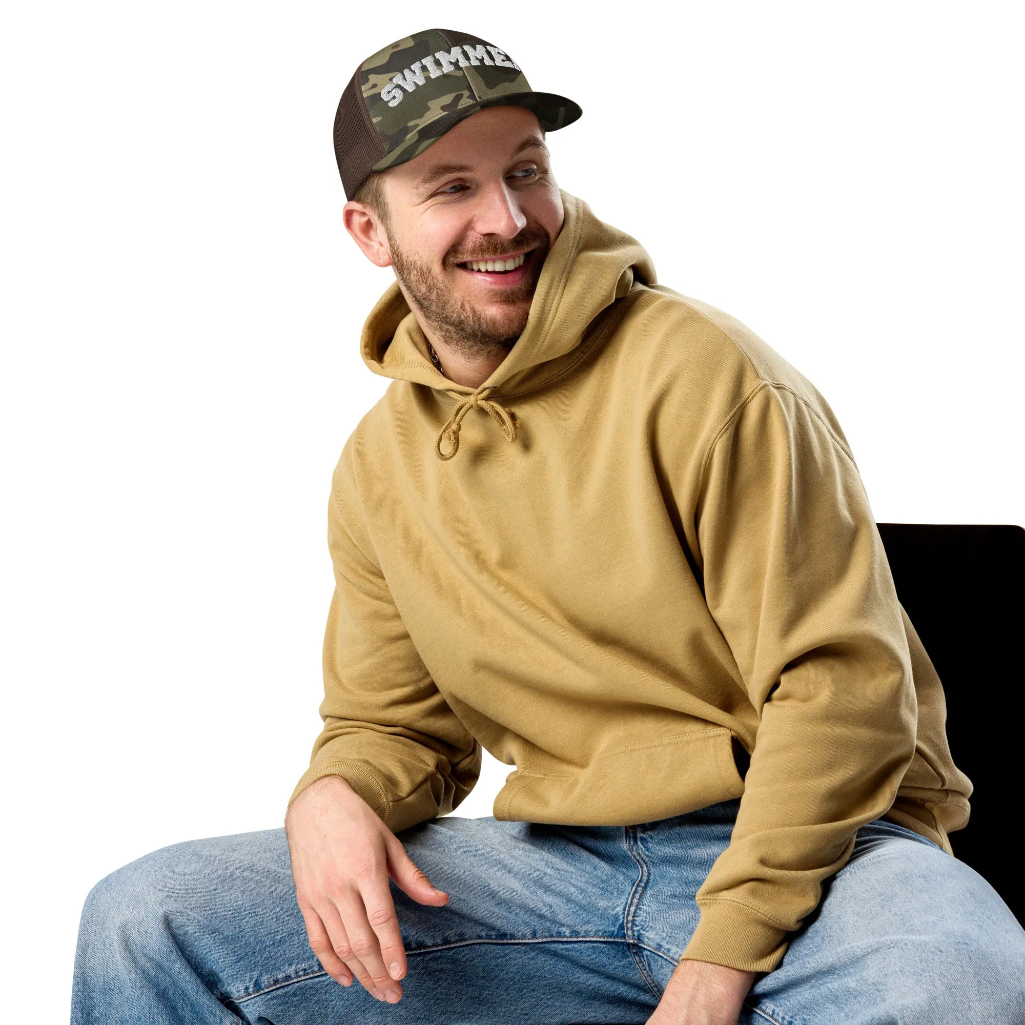 Camouflage Swimmer Retro Trucker Hat