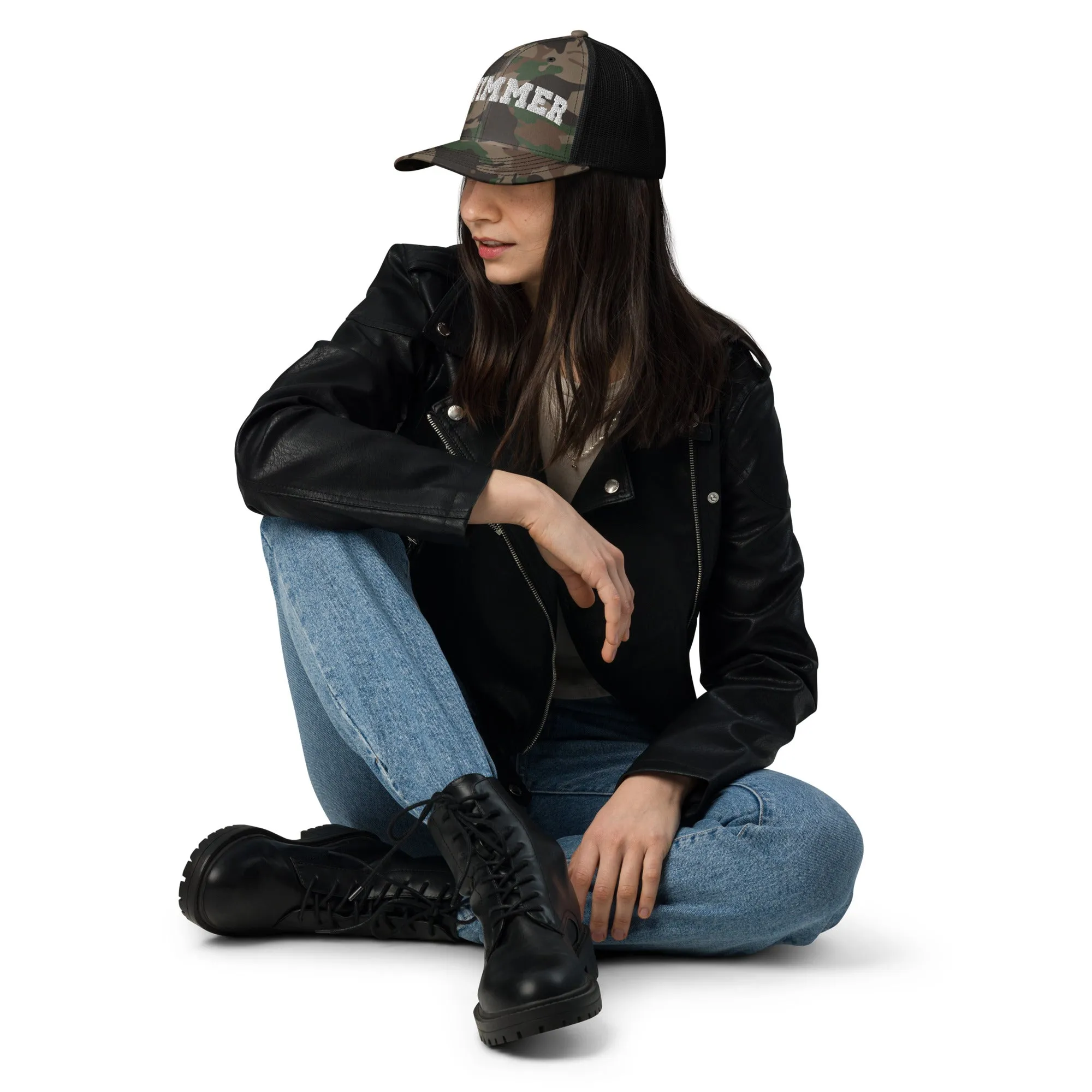 Camouflage Swimmer Retro Trucker Hat