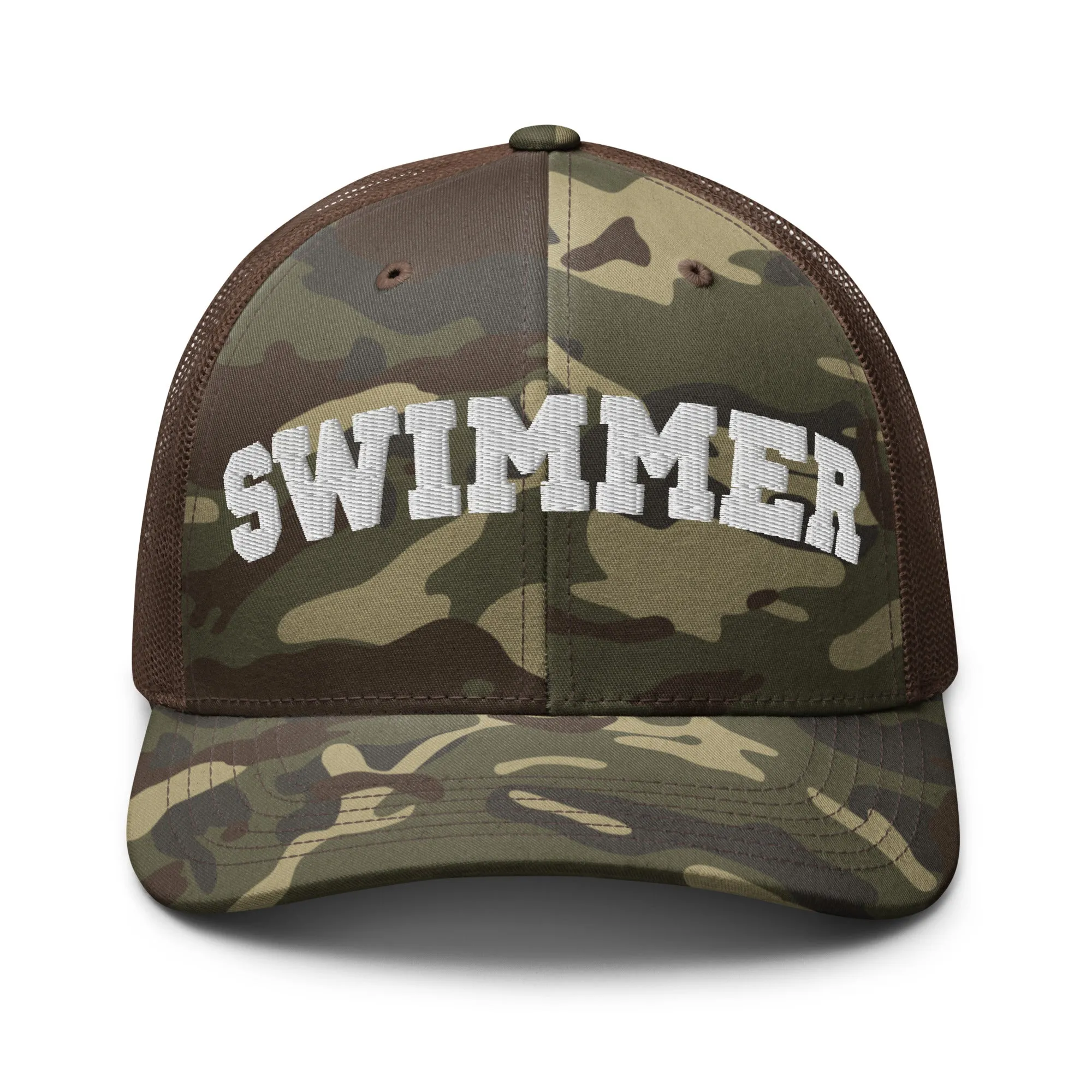 Camouflage Swimmer Retro Trucker Hat
