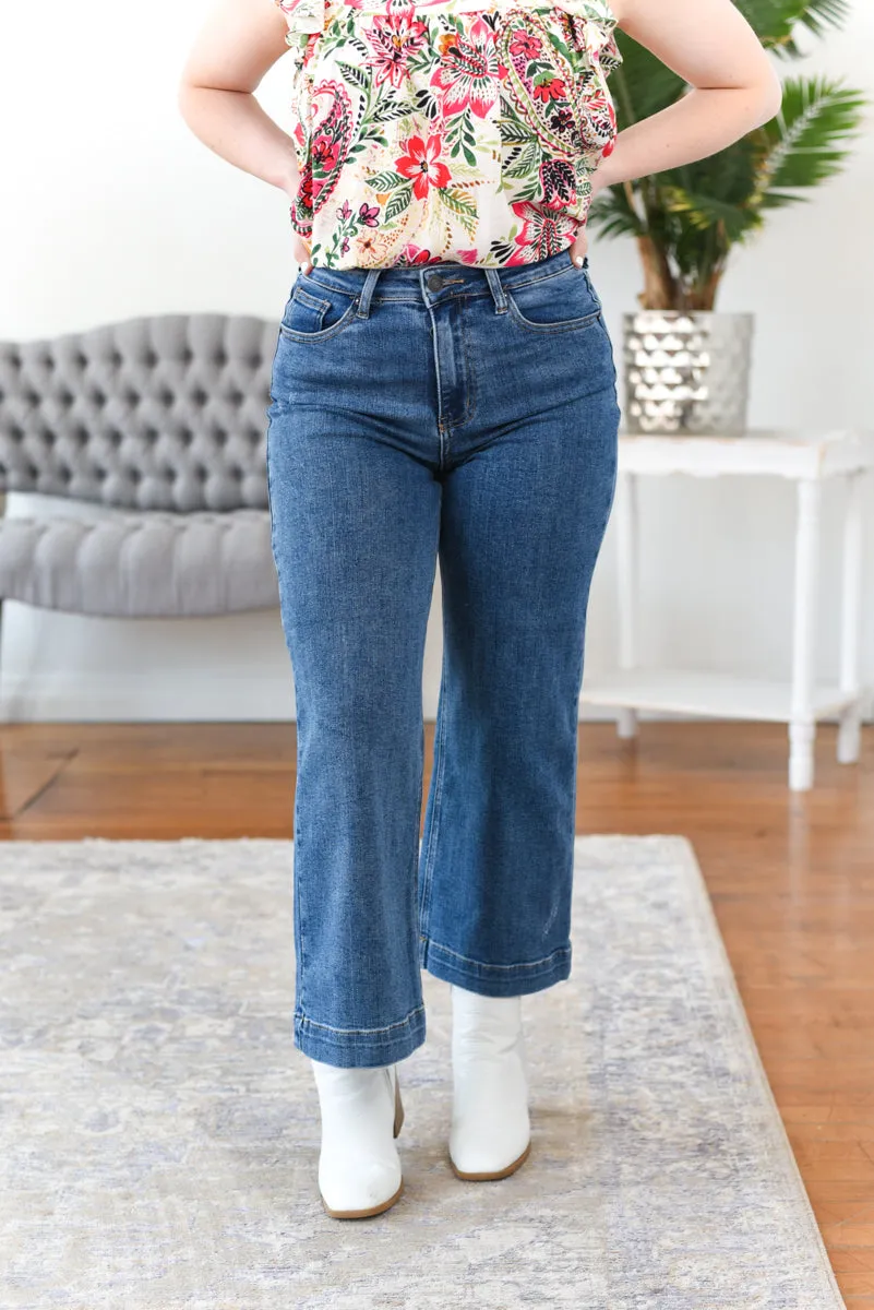 Carter High Rise Wide Leg Ankle Risen Jeans
