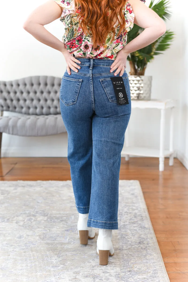 Carter High Rise Wide Leg Ankle Risen Jeans