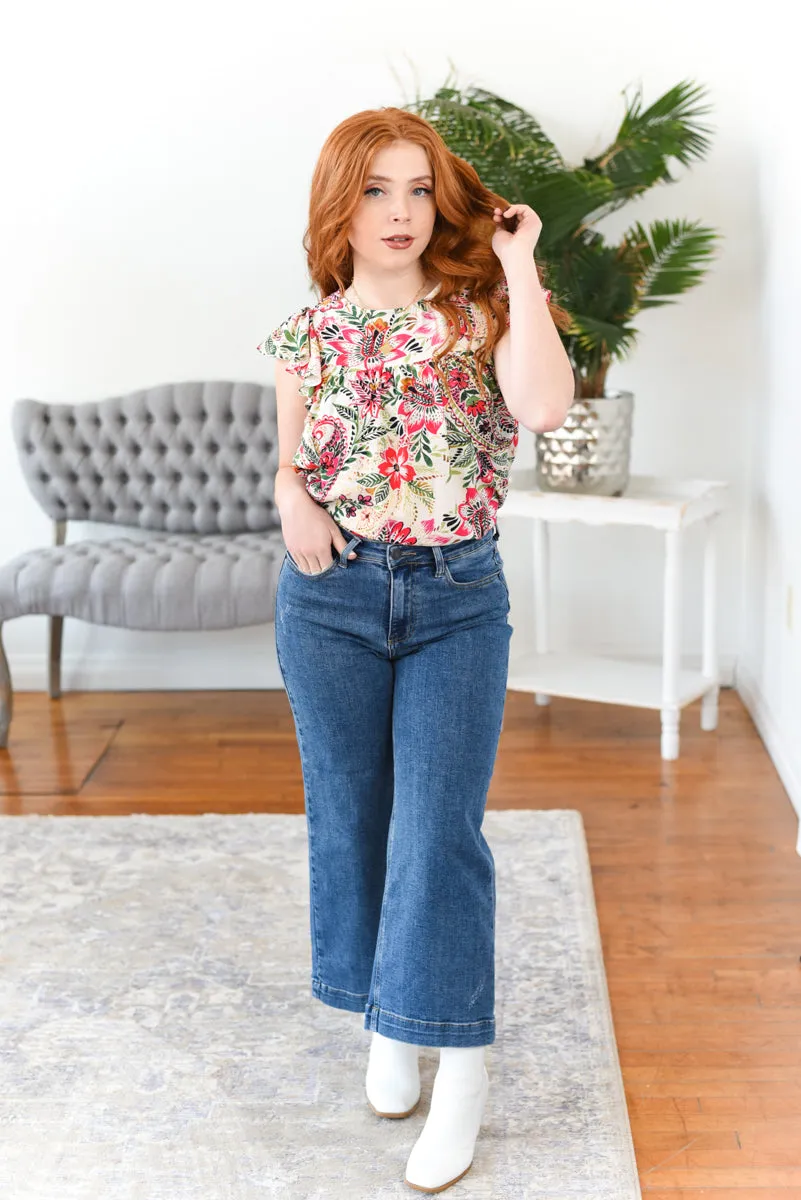 Carter High Rise Wide Leg Ankle Risen Jeans
