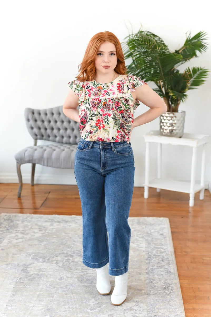 Carter High Rise Wide Leg Ankle Risen Jeans