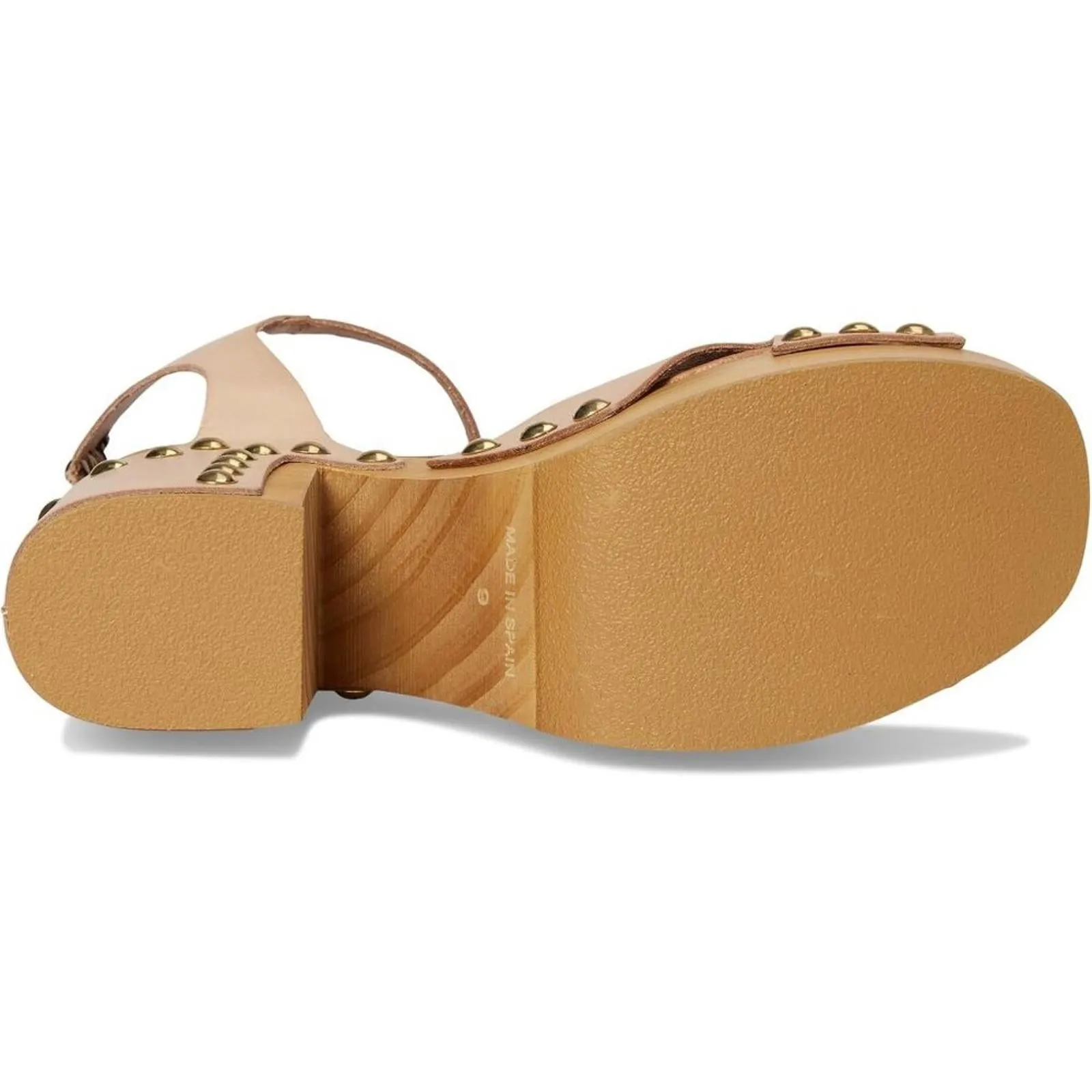 Cecily Vachetta Leather Studded Heeled Sandals