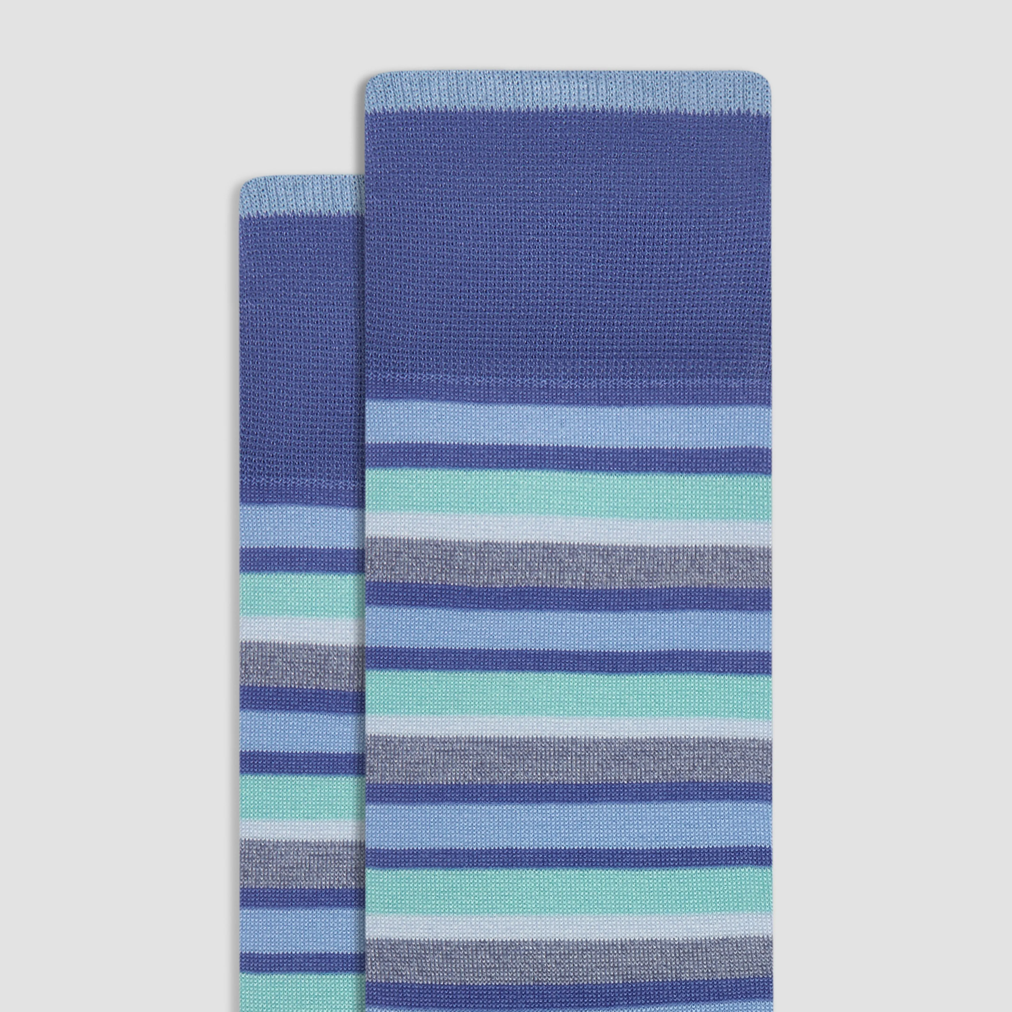 Checkerboard and Stripe Mid-Calf Socks