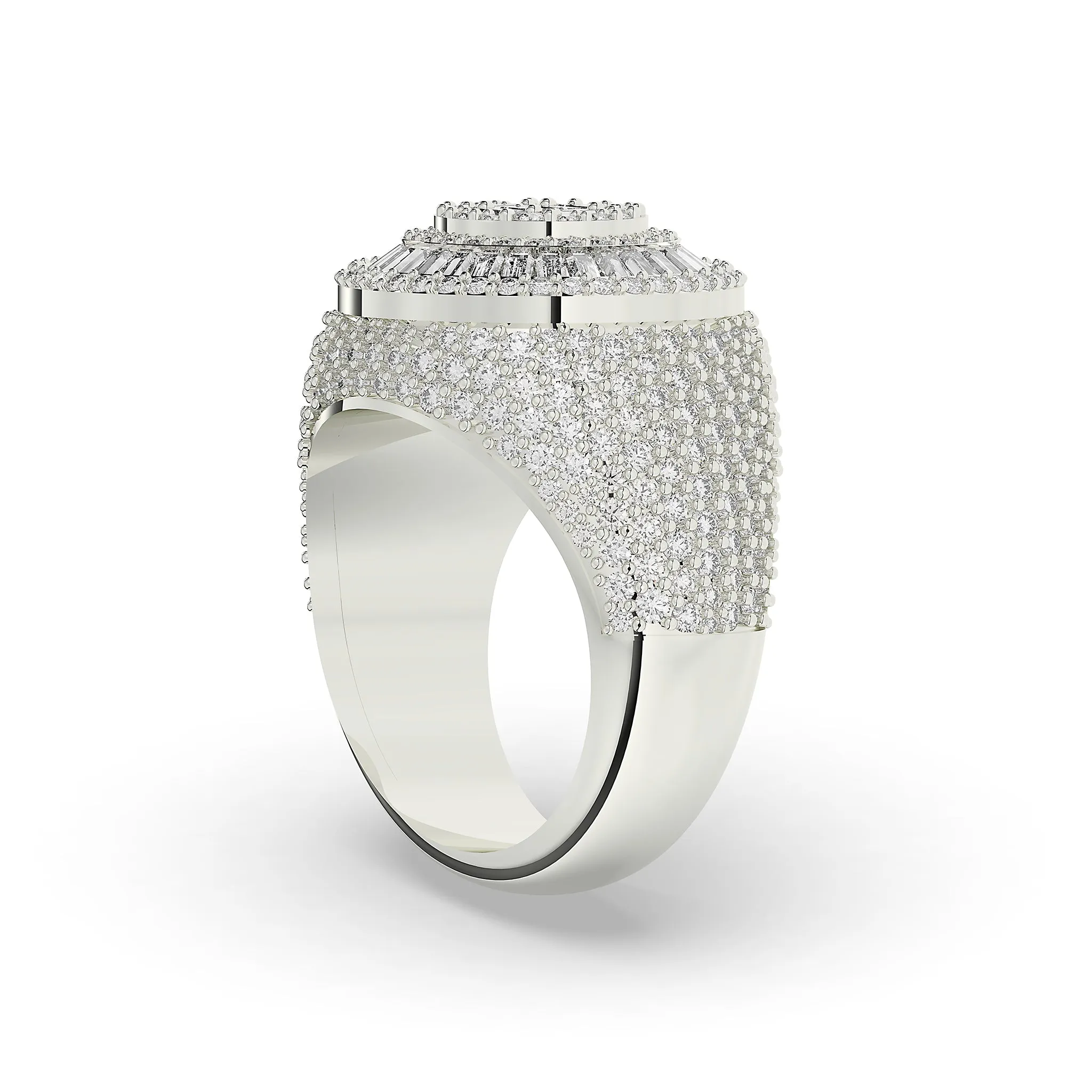 Circular Shaped Baguette Cut Ring