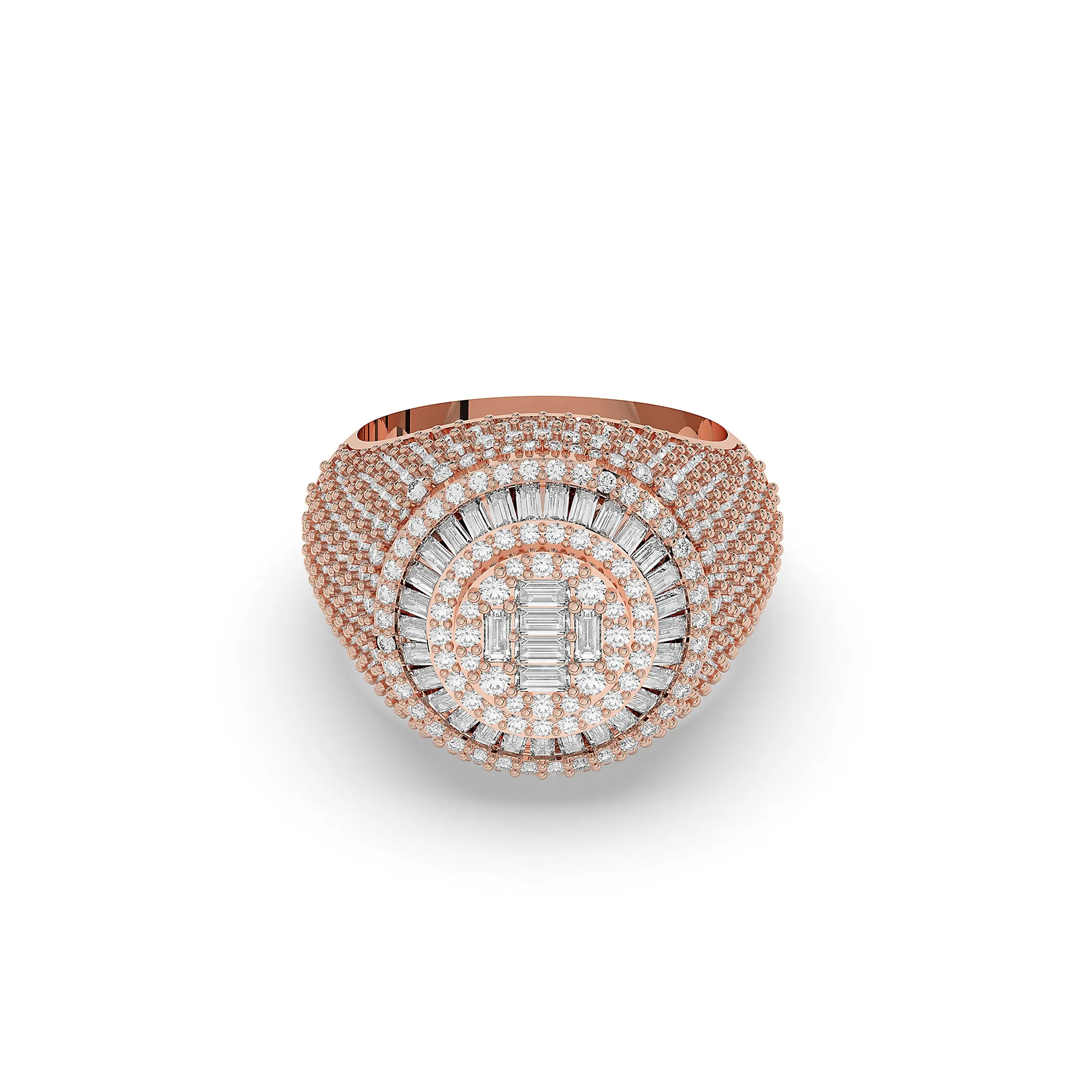 Circular Shaped Baguette Cut Ring