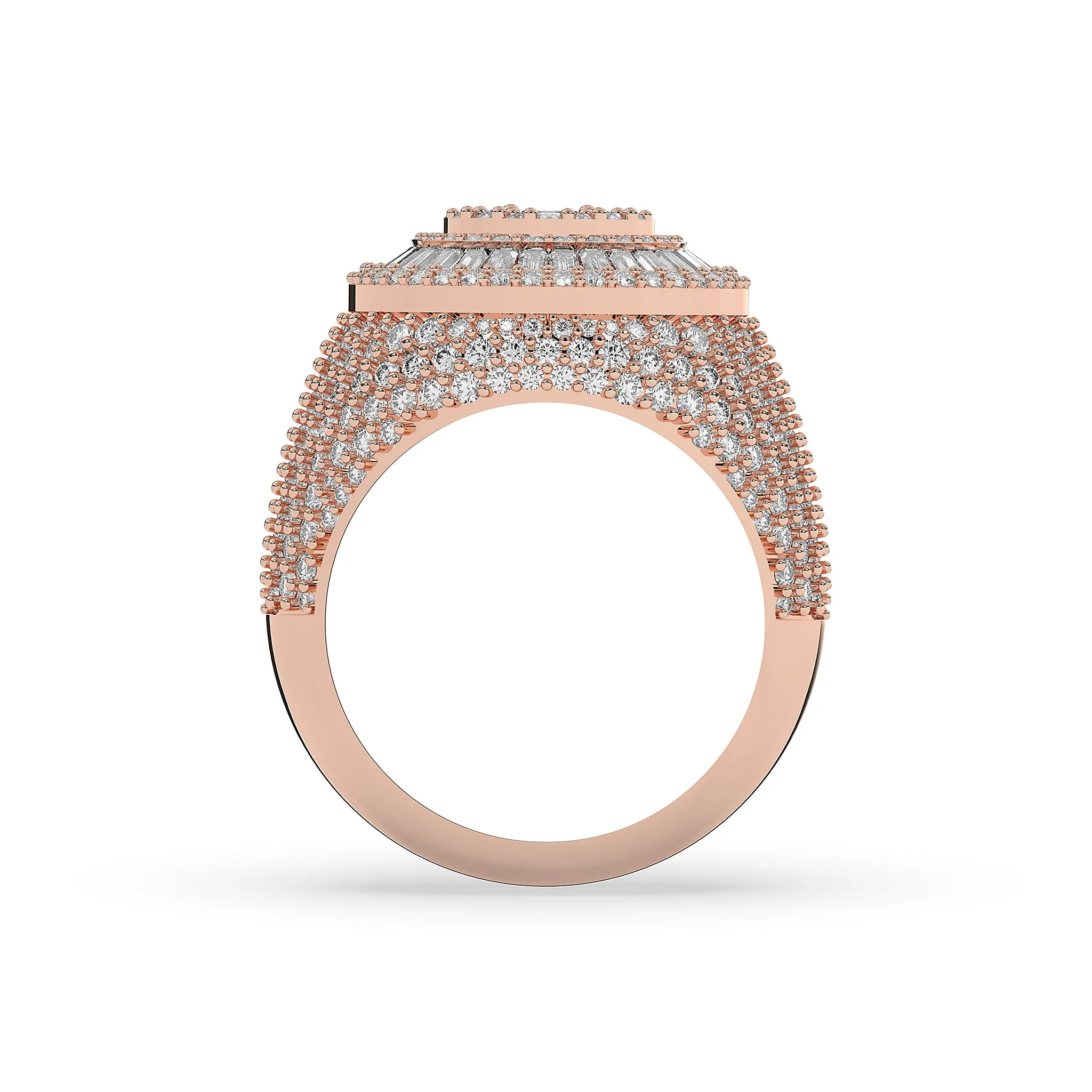Circular Shaped Baguette Cut Ring