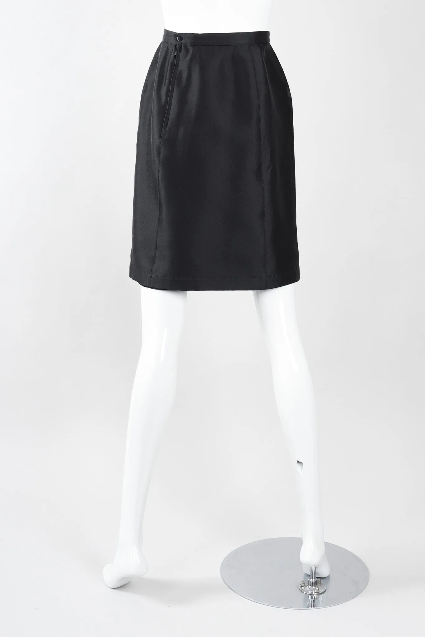 Contoured Peplum Jacket & Skirt Set