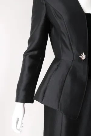 Contoured Peplum Jacket & Skirt Set