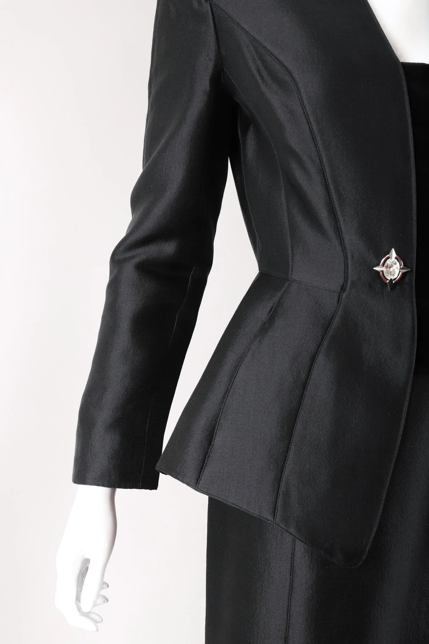 Contoured Peplum Jacket & Skirt Set
