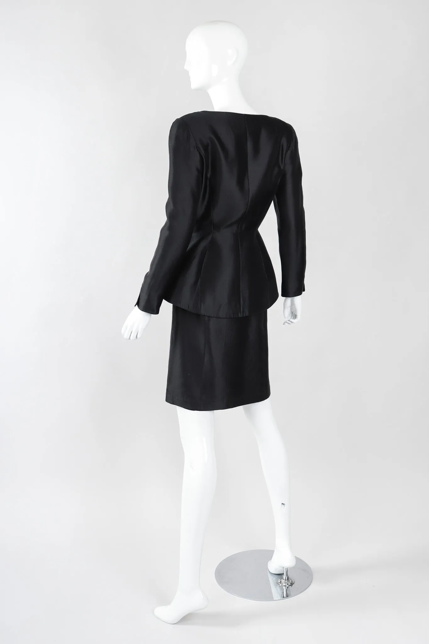 Contoured Peplum Jacket & Skirt Set