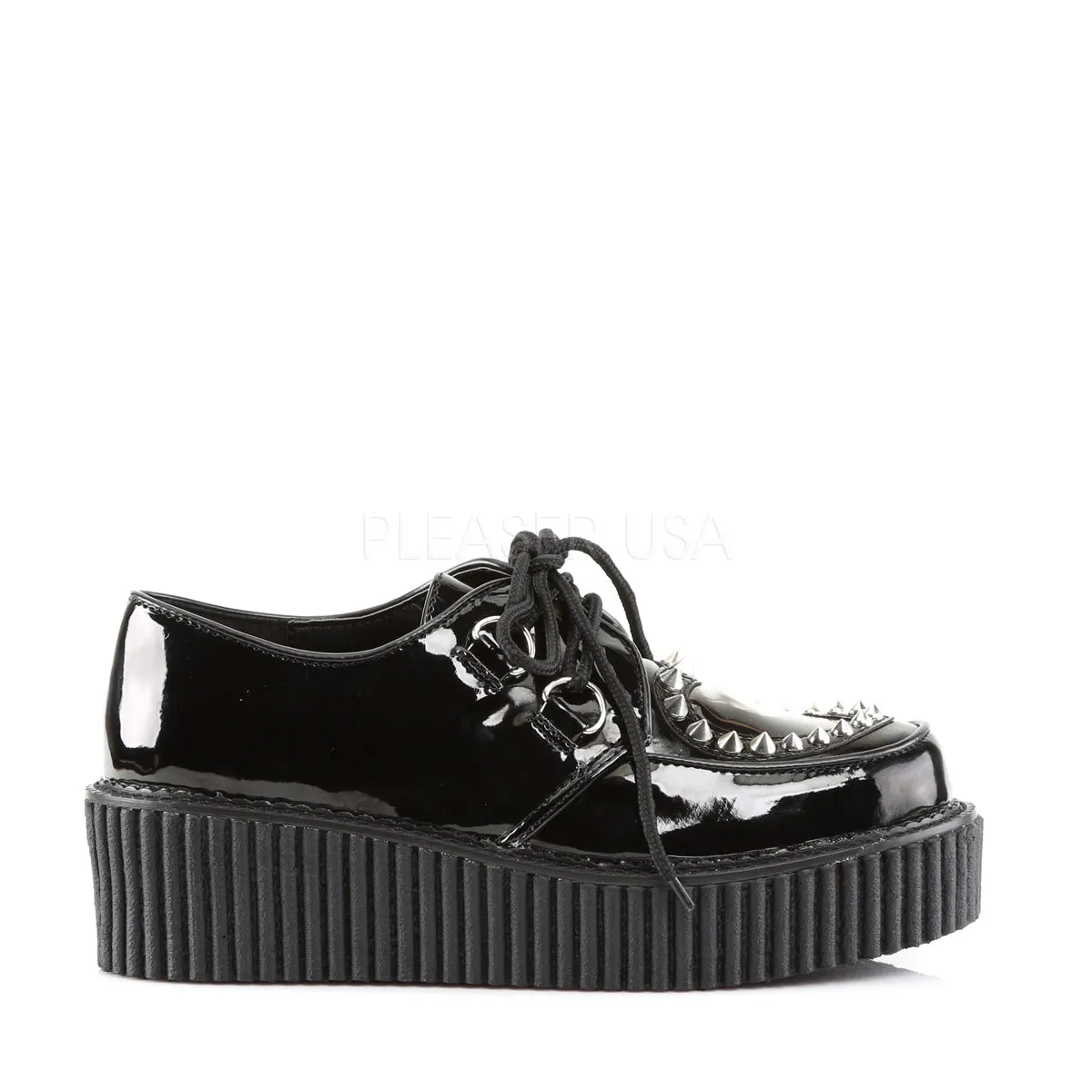CREEPER-108  Black Patent-Pvc