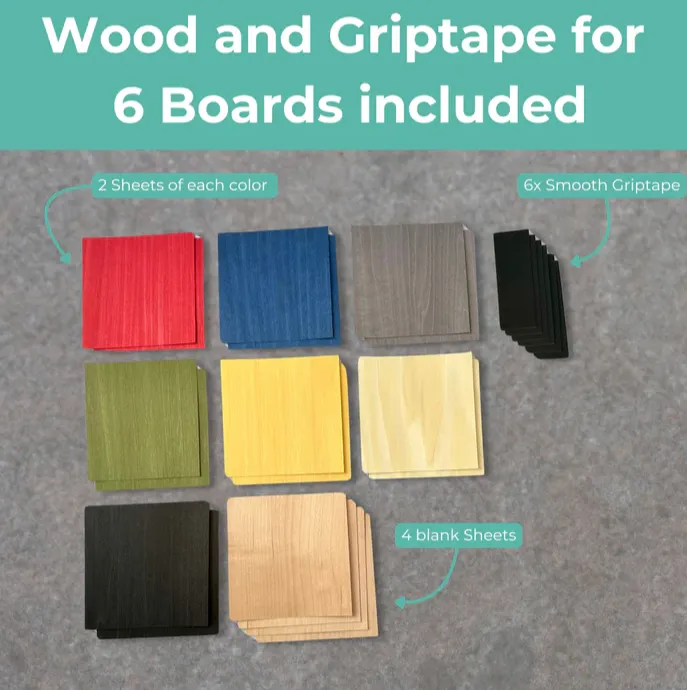 CRESKATE: COLOURED FINGERBOARD VENEER - 6 PACK