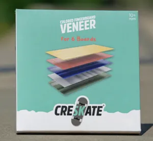 CRESKATE: COLOURED FINGERBOARD VENEER - 6 PACK