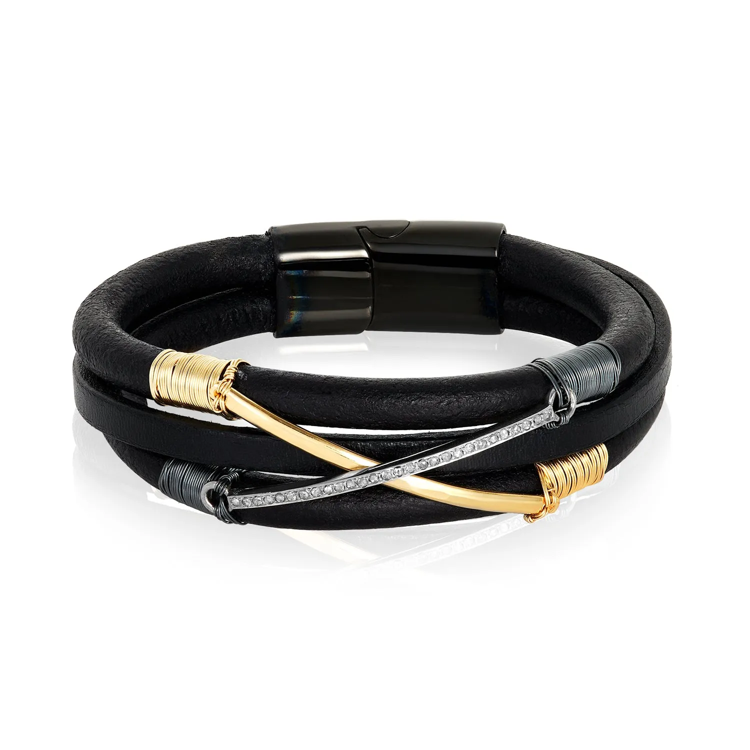 Criss Cross Leather Bracelet