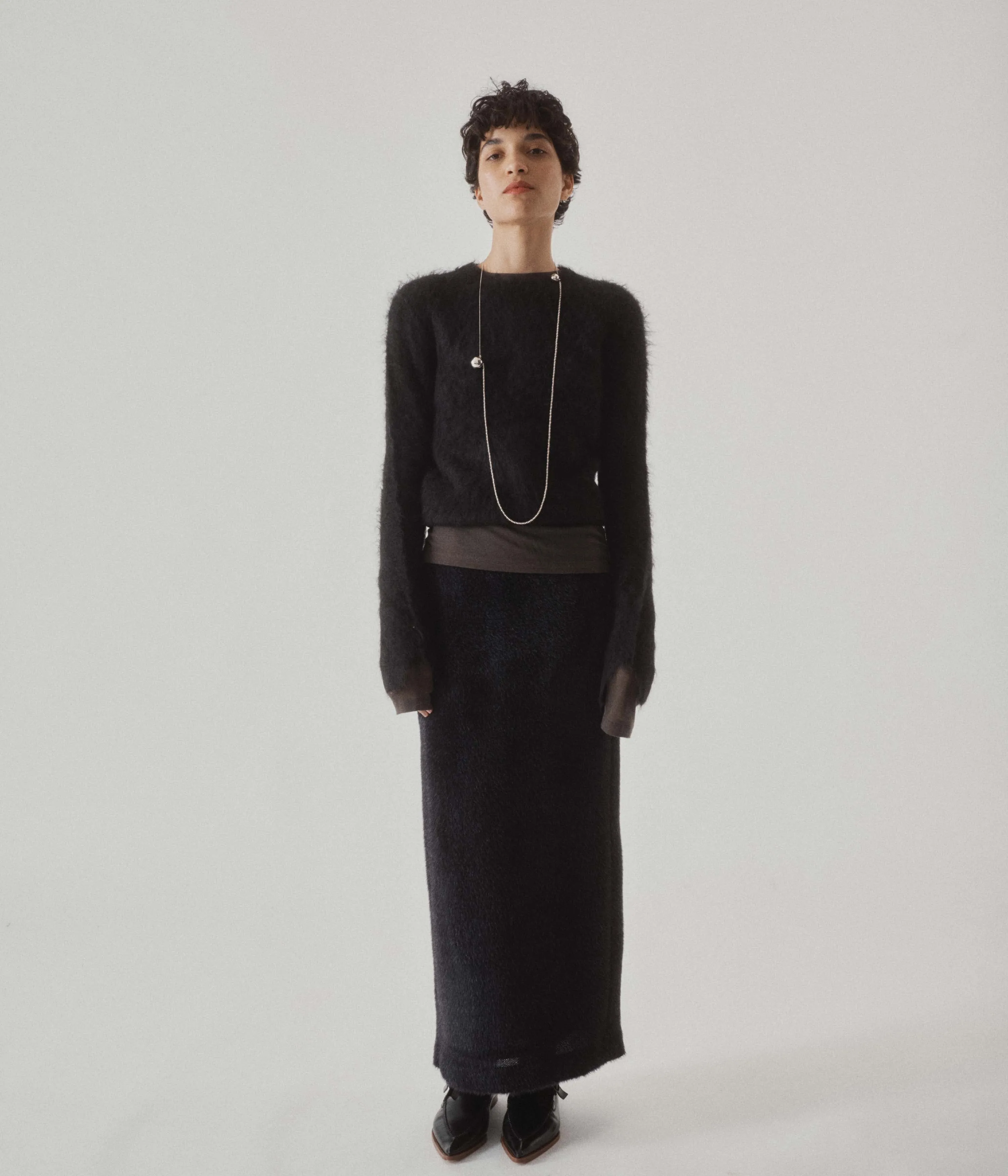 Cropped Sweater in Black