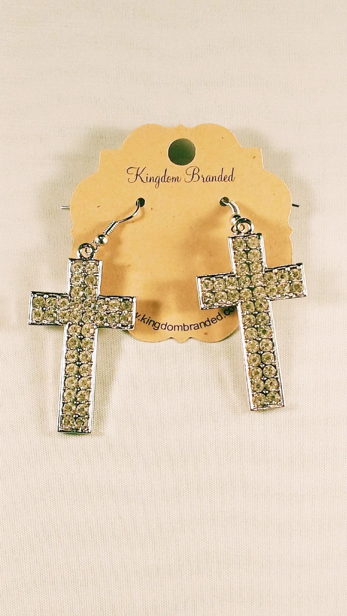 Crystal Cross Earrings