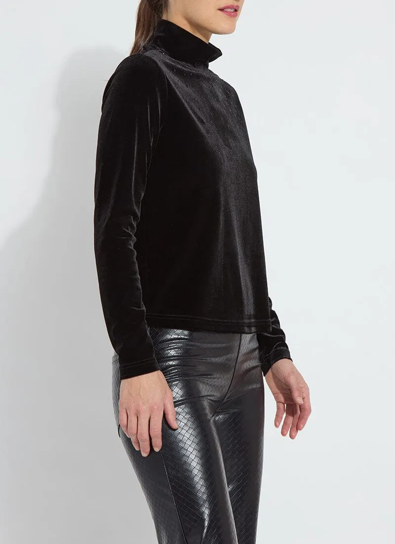 Crystal Embellished St Velvet Turtleneck