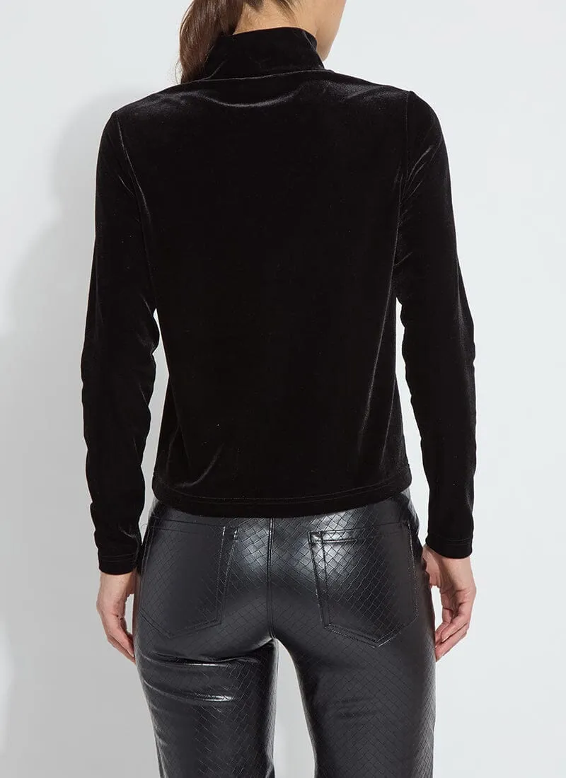Crystal Embellished St Velvet Turtleneck