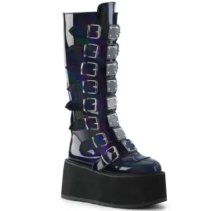 DAMNED-318  Black Hologram Vegan Leather