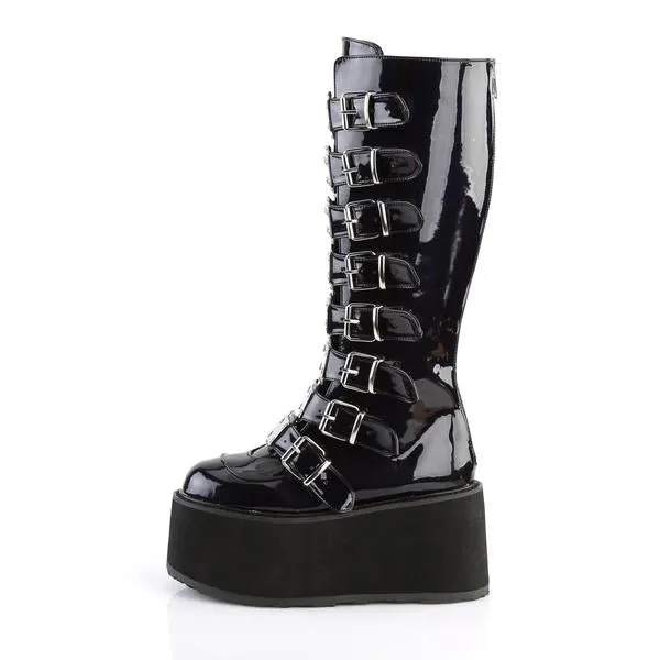 DAMNED-318  Black Hologram Vegan Leather