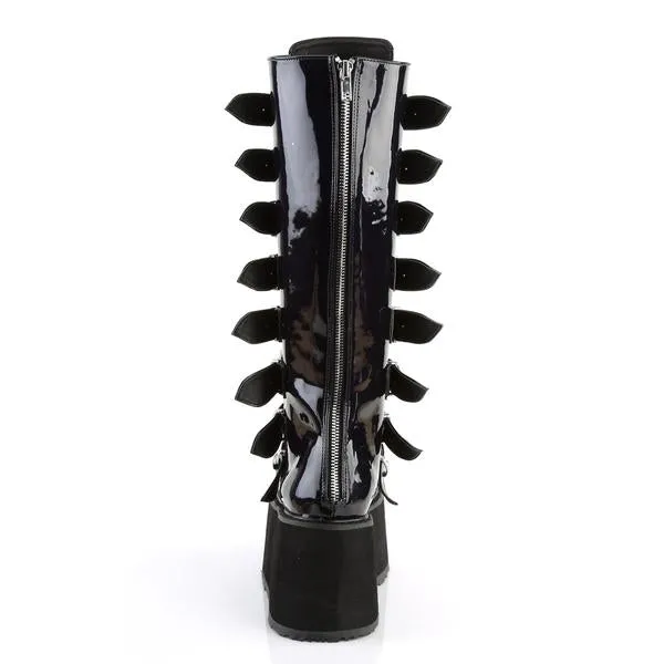 DAMNED-318  Black Hologram Vegan Leather