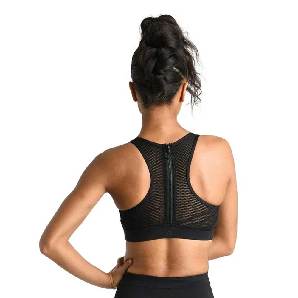 Danshuz 2745A Mesh Zip Bra Top - Womens