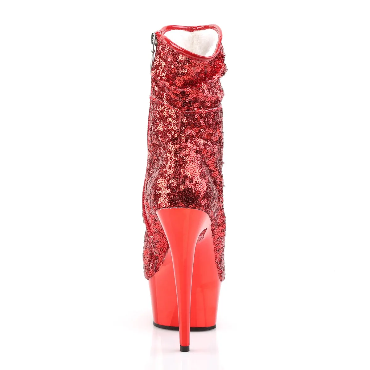 DELIGHT-1008SQ  Red Sequins/Red Chrome