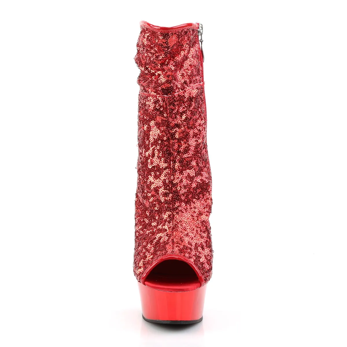 DELIGHT-1008SQ  Red Sequins/Red Chrome