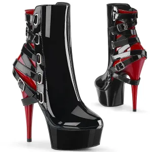 DELIGHT-1012  Black-Red Patent/Black-Red