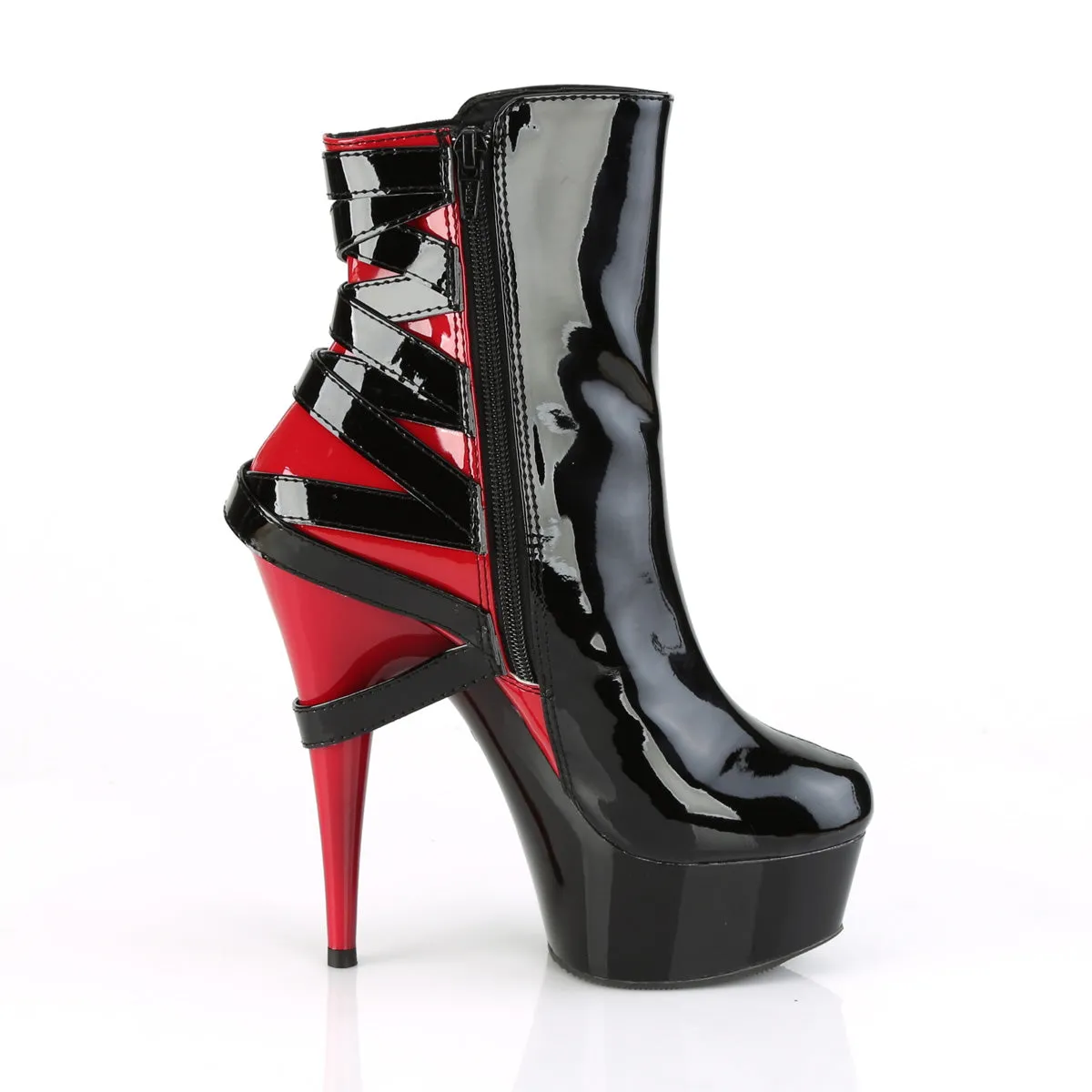 DELIGHT-1012  Black-Red Patent/Black-Red