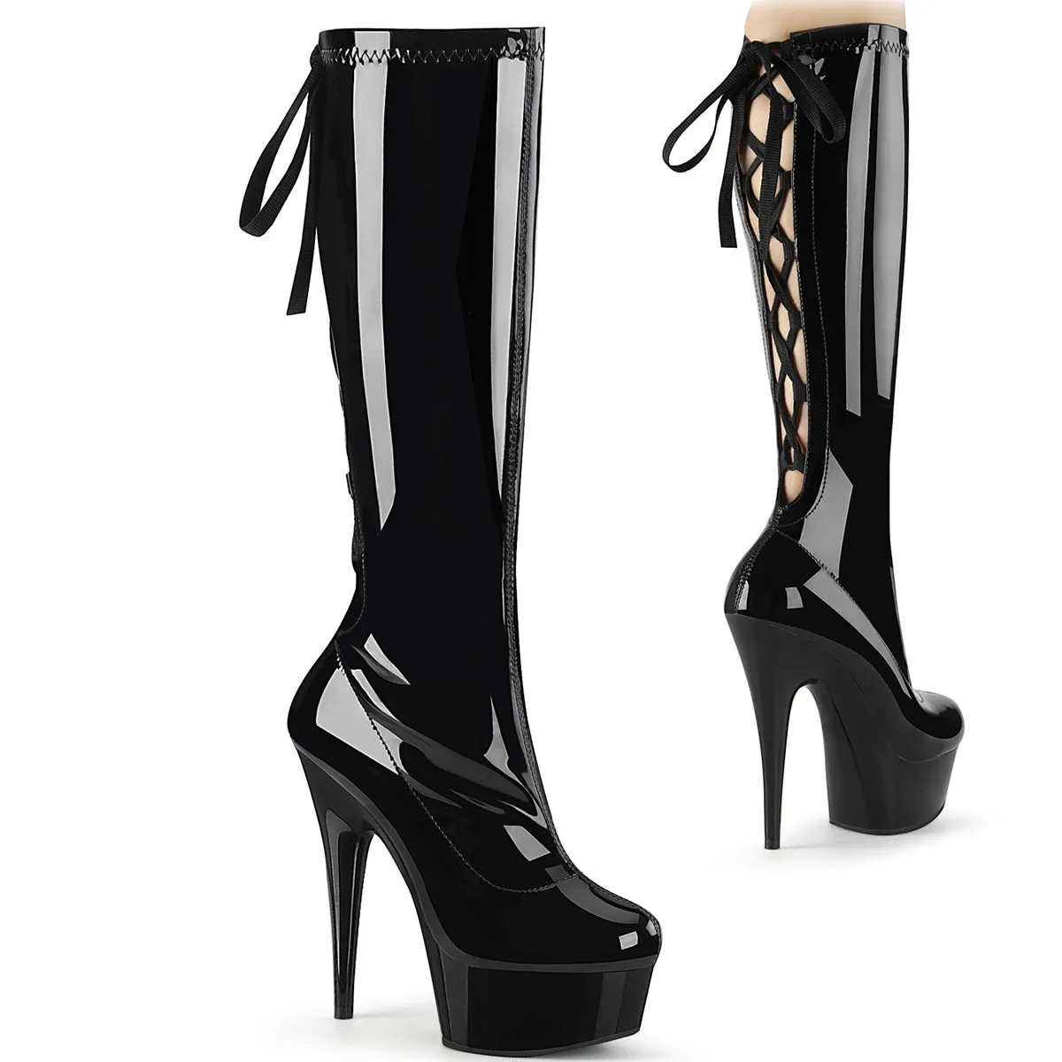 DELIGHT-2029  Black Str. Patent/Black