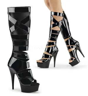 DELIGHT-600-49  Black Str Patent/Black