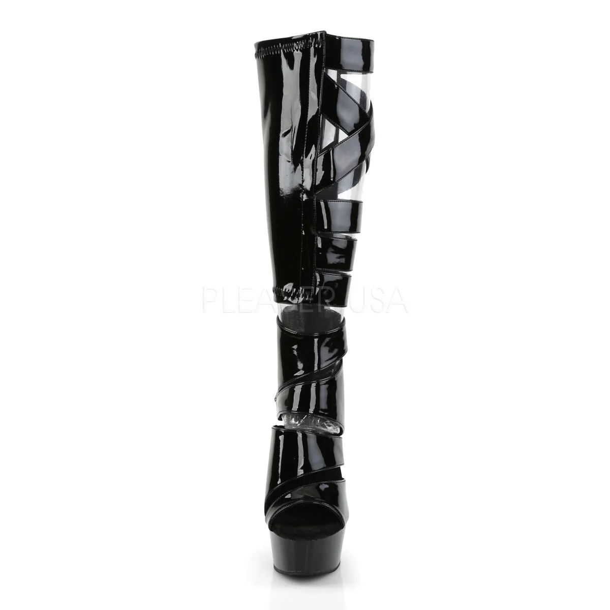 DELIGHT-600-49  Black Str Patent/Black