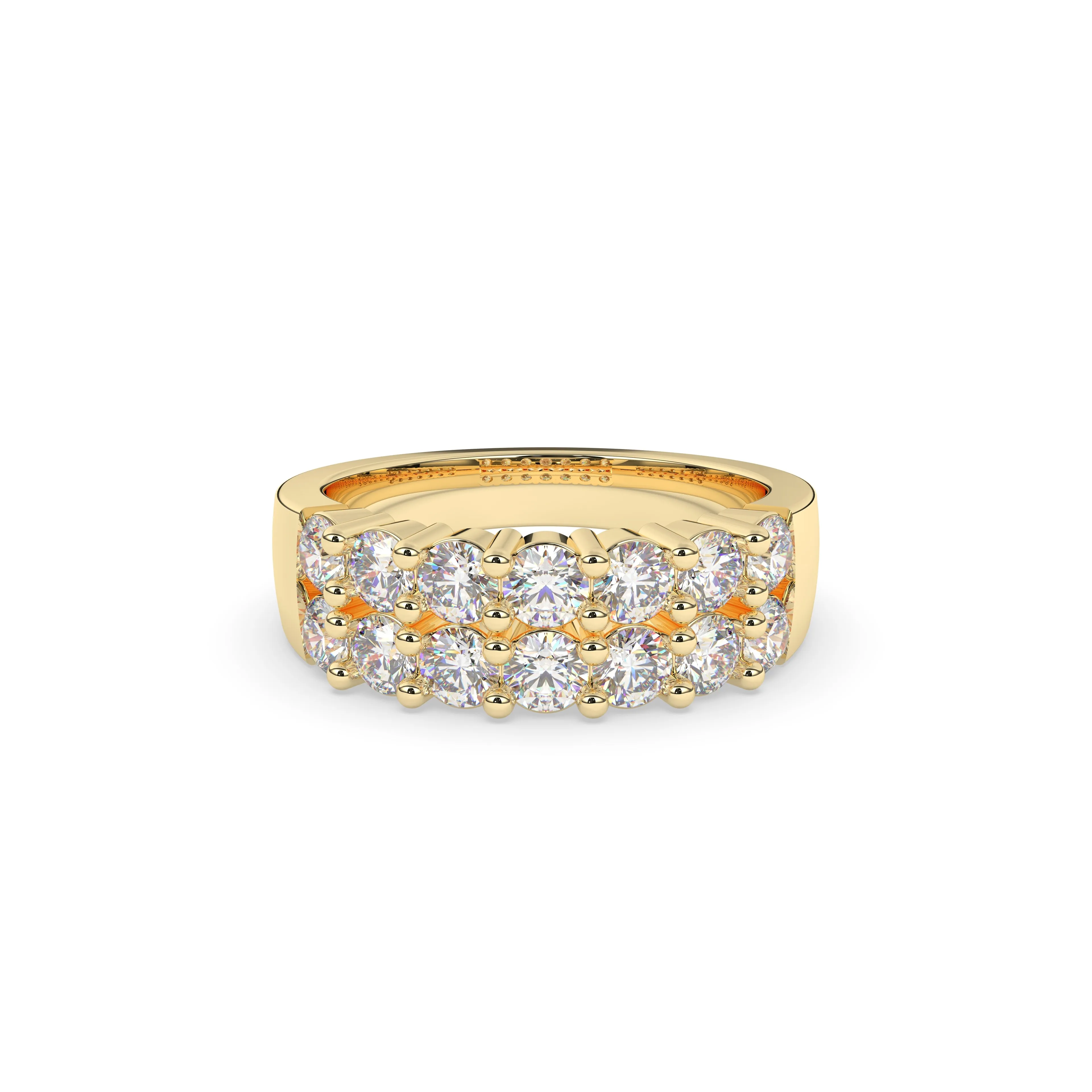 Diamond Double Row Band