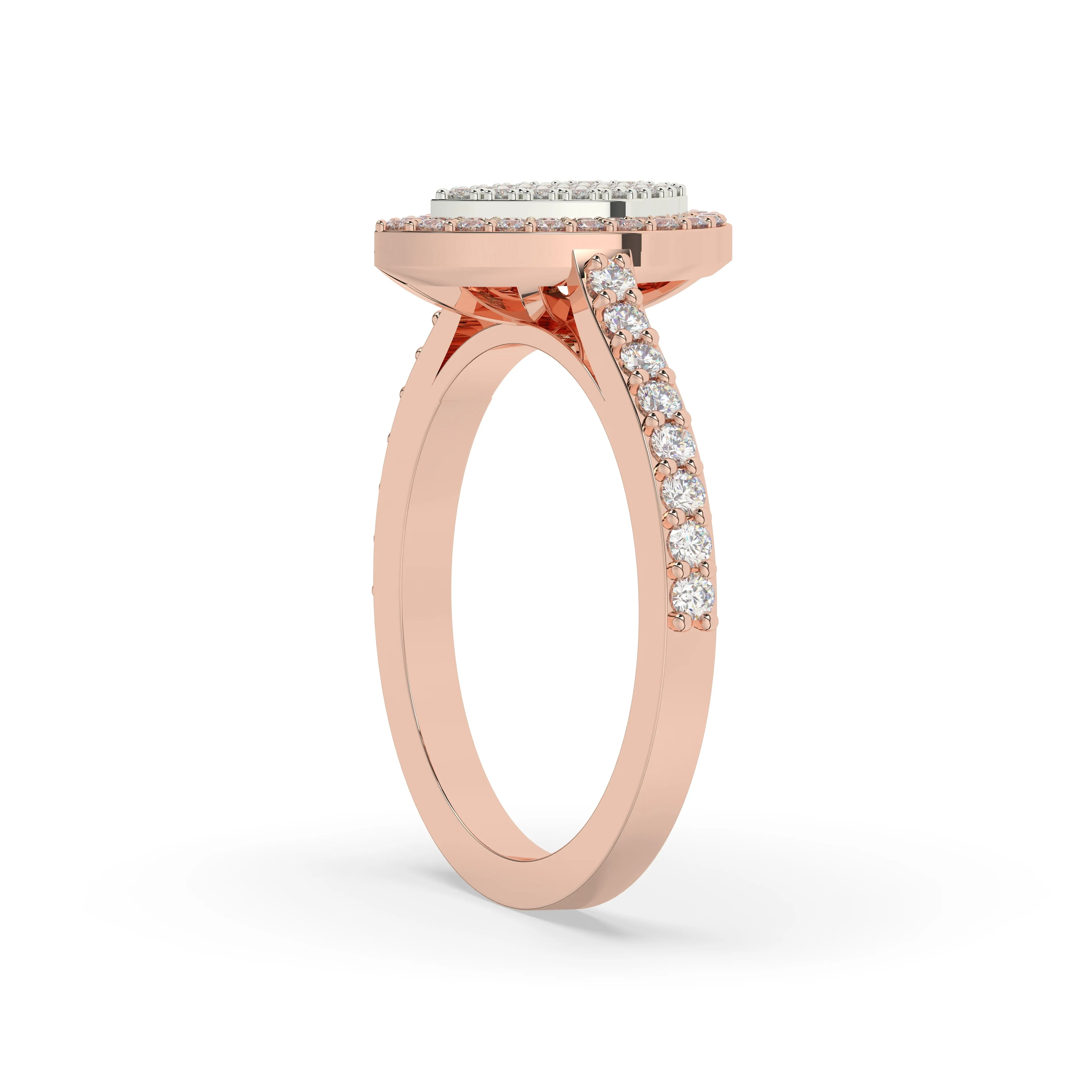 Diamond Pear Cluster Engagement Ring