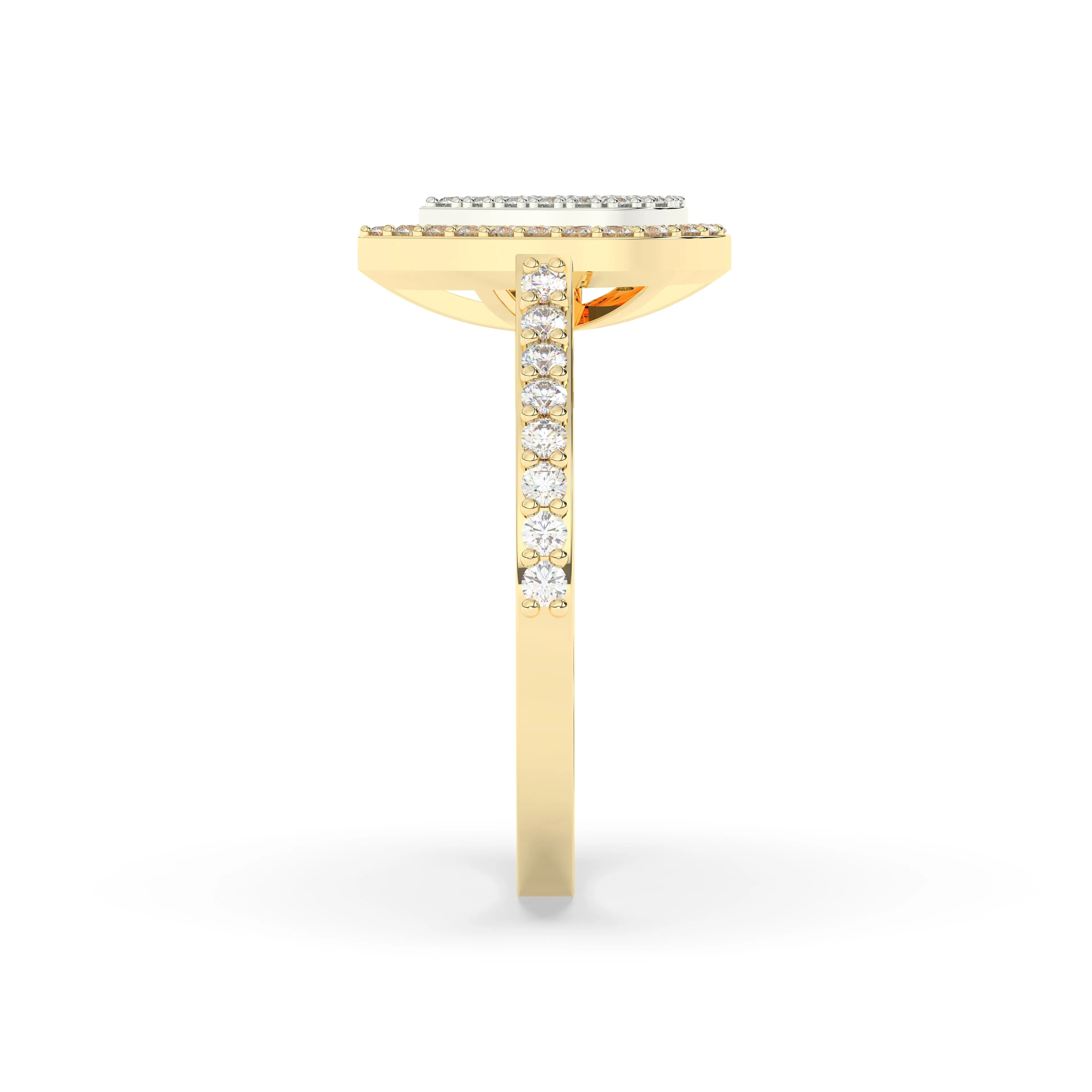 Diamond Pear Cluster Engagement Ring
